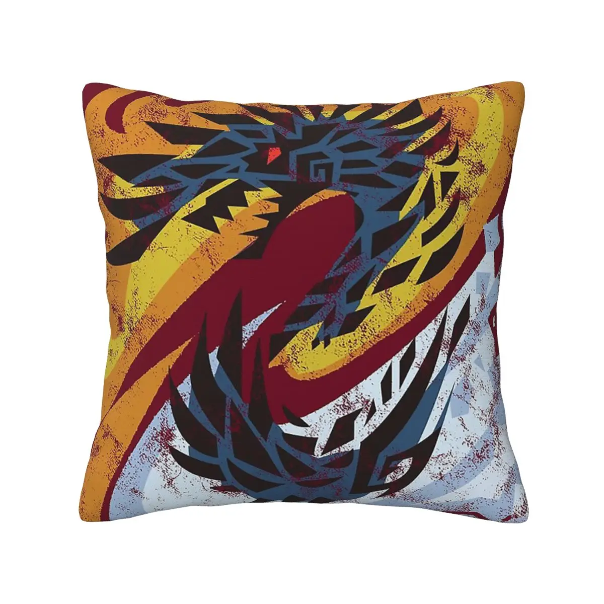 Monster Hunter World Iceborne Alatreon Kanji Polyester Cushion Cover Decor Throw Pillow Case Cover for Bed Double-sided Printing