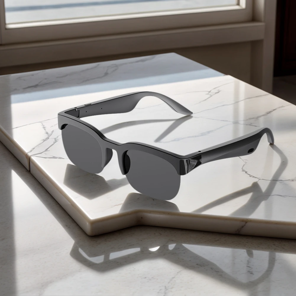Smart Glasses AI Translator Hands-Free Music & Calls BT Sunglasses UV Protection Outdoor Sports Headphones for Men Women