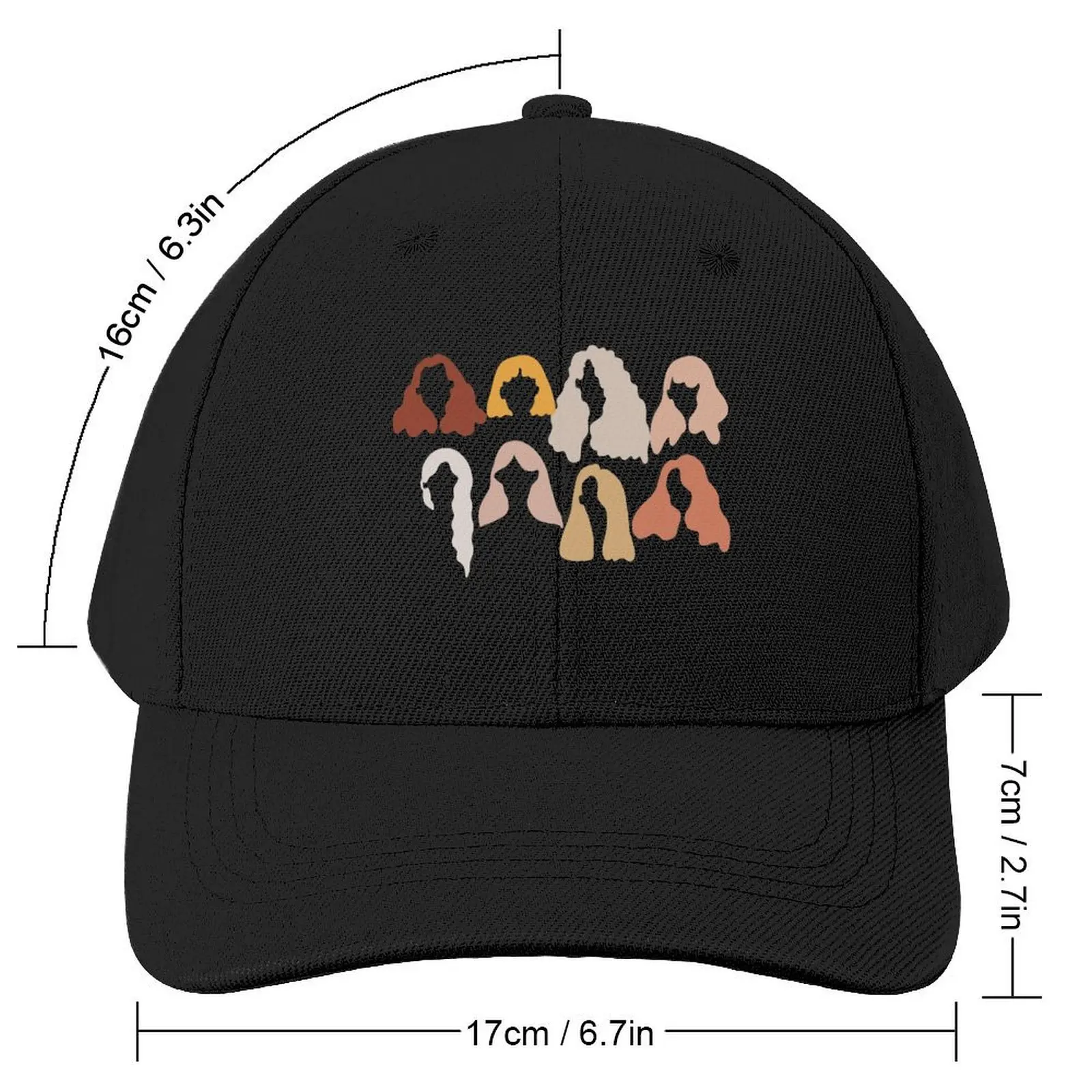 8 DIFFERENT ABSTRACT WOMAN HAIRSTYLE Baseball Cap western Hat New In Hat beach hat For Man Women's