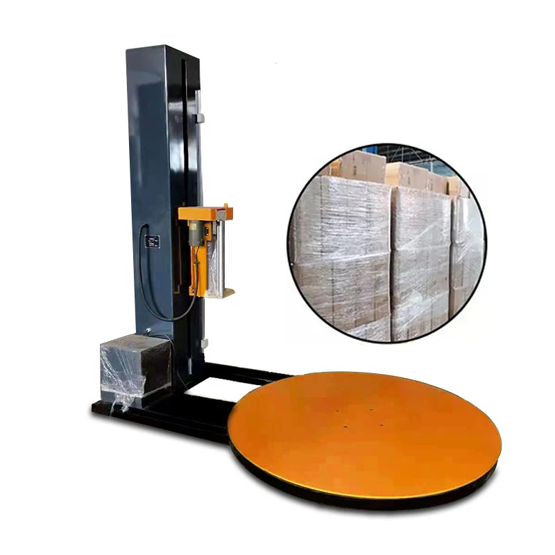 

Automatic turntable tray packaging machine/stretch film packaging machine with CE