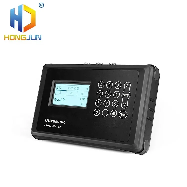 HJF3000P LCD Display water portable handheld output ultrasonic flow meter