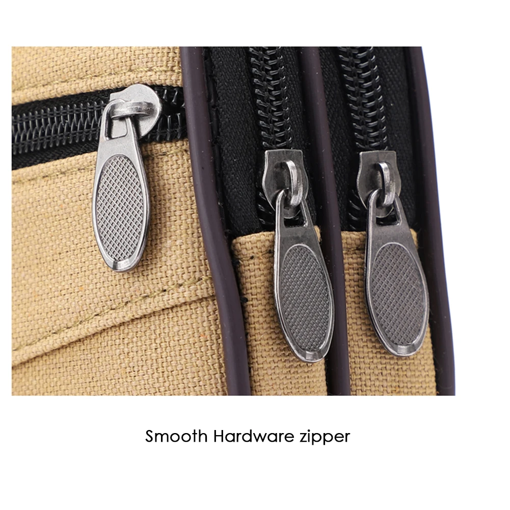 Portamonete sottile da uomo con tasche multiple Portamonete in tela Portamonete con cerniera Portamonete per monete per il miglior regalo