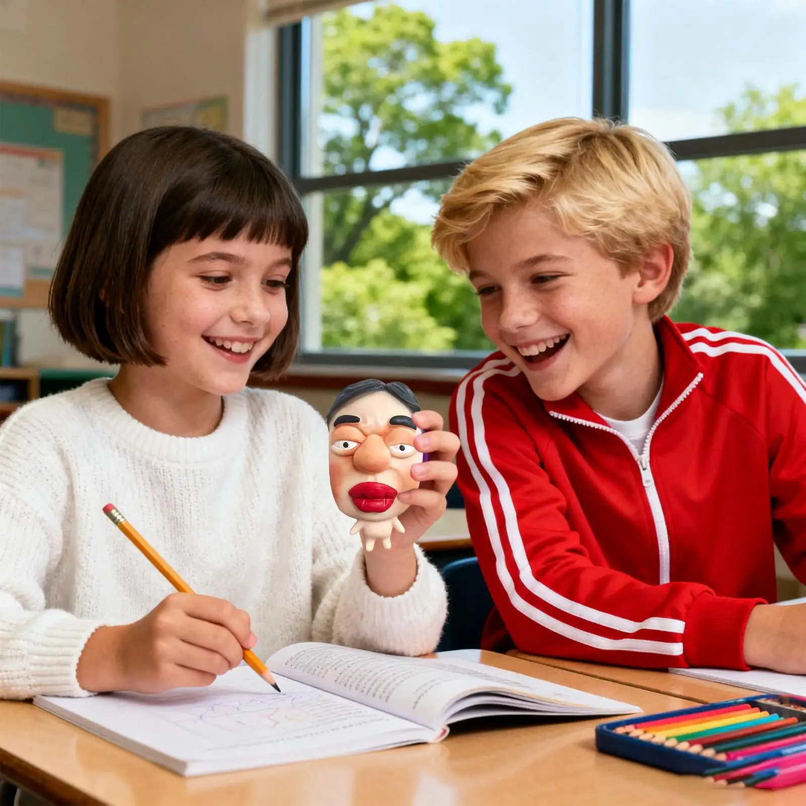 Giocattoli da spremere Forma del viso grande Sollievo dallo stress Pizzicare Forniture Giocattoli antistress per bambini Adolescenti Adulti Studiare Ufficio di lavoro