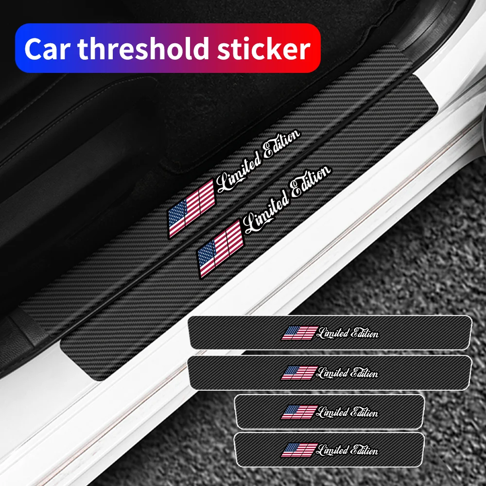 

Limited Edition Carbon Fiber Car Door Sill Threshold Trunk Bumper Protector Strip For Chevrolet Lacetti Aveo Cruze Malibu Camaro