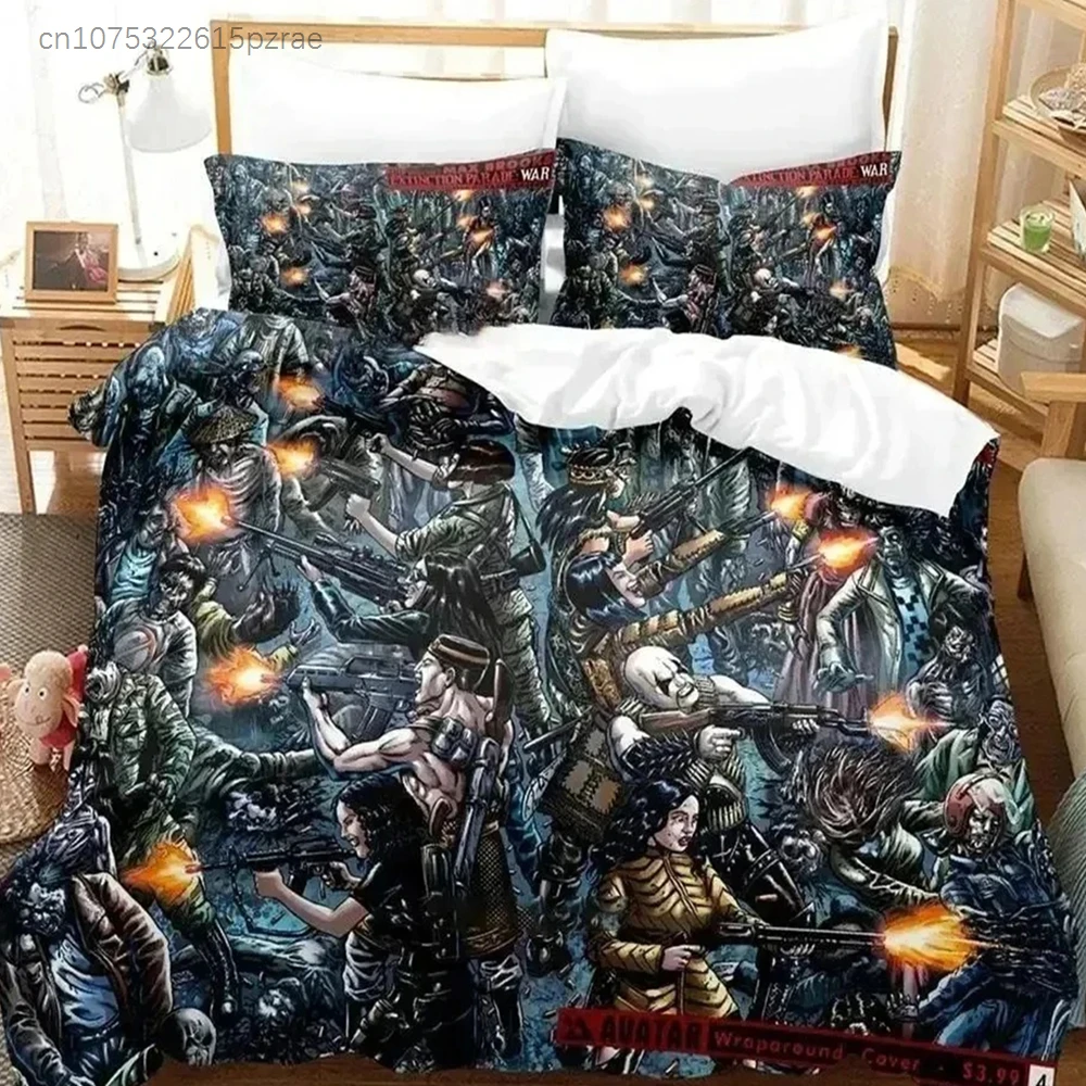 3D Print Extinction Parade Max Brook's Bedding Set Boys Girls Twin Queen Full Size Duvet Cover Pillowcase Bed Adult Bedroom