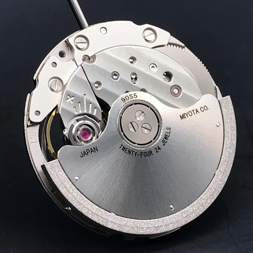 24 Jewels Watch Movement Automatic Mechanical 3 Hands Movement For Miyota 90S5 Mechanical Movement Replace Parts