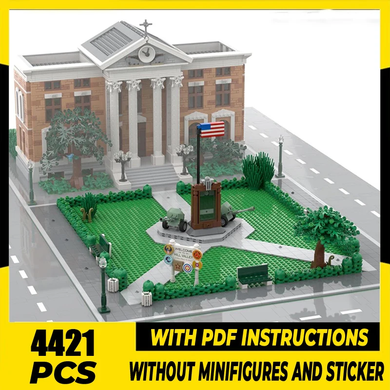 

Moc Building Blocks 1955 Park from Back to the Future/Courthouse Mall Model Technology Brick DIY Assembly Construction Toy Gifts