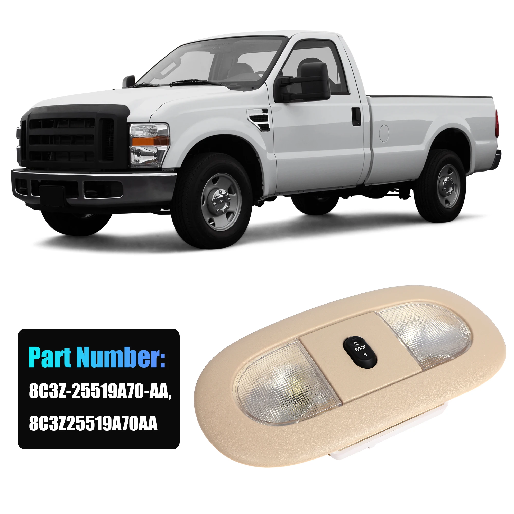 1 Pcs Roof Light And Sunroof Switch For 2008-2010 Ford F250 F350 F450 F550 Super Duty 8C3Z25519A70AA
