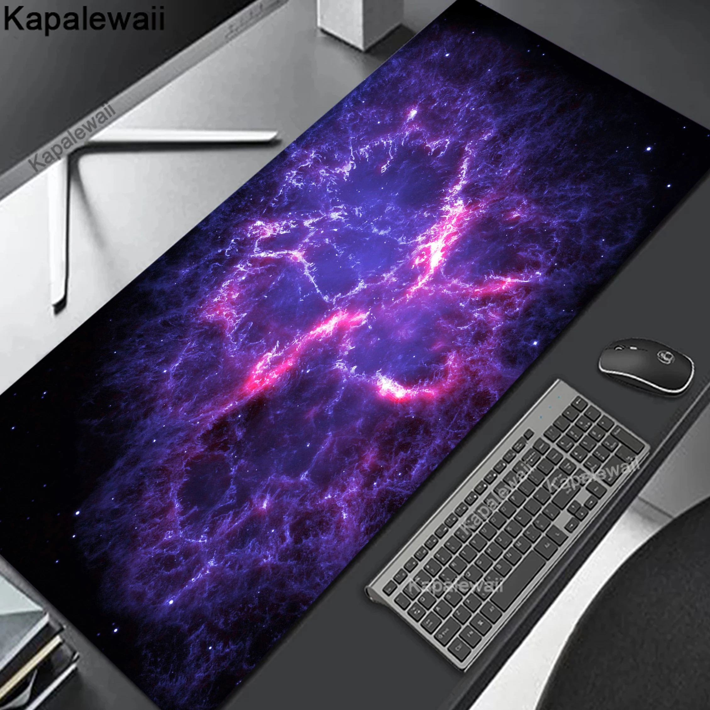 Space Star Background Desk Mat Mousepad Nature Rubber Laptop Rug Mouse Pad Large Gaming Deskmat Decorating Room Carpet 900x400mm