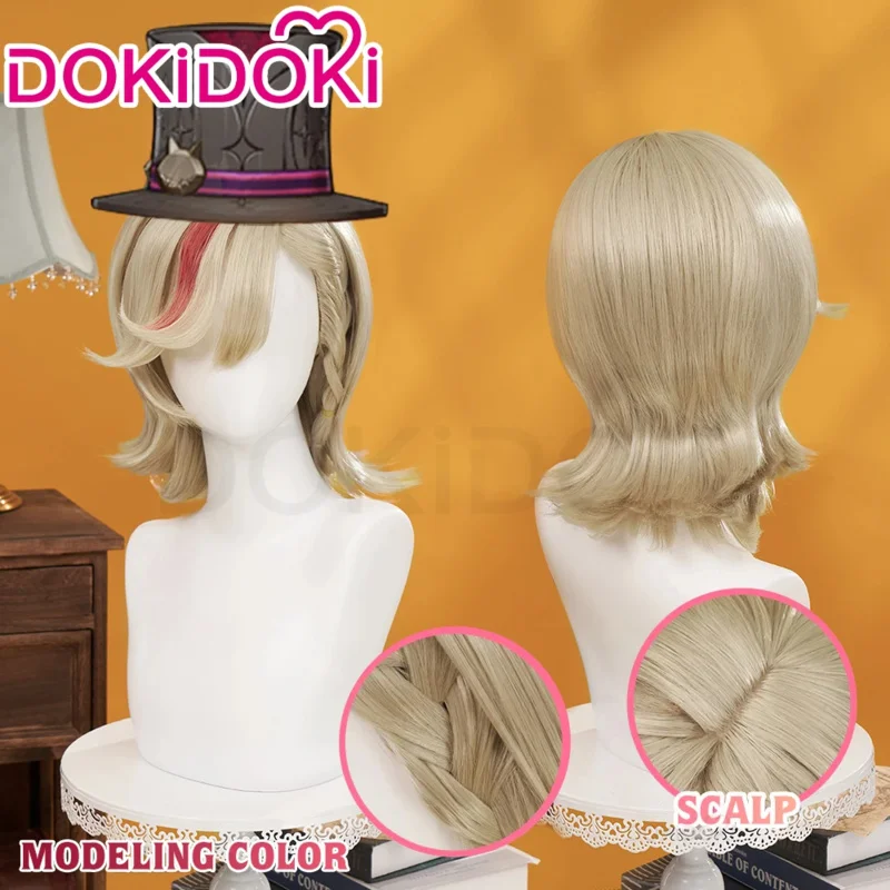 IN STOCK Lyney/Lynette Wig Game Genshin Impact Cosplay DokiDoki Fontaine Lace Lyney Lynette Cosplay Wig Ears Christmas Free Cap