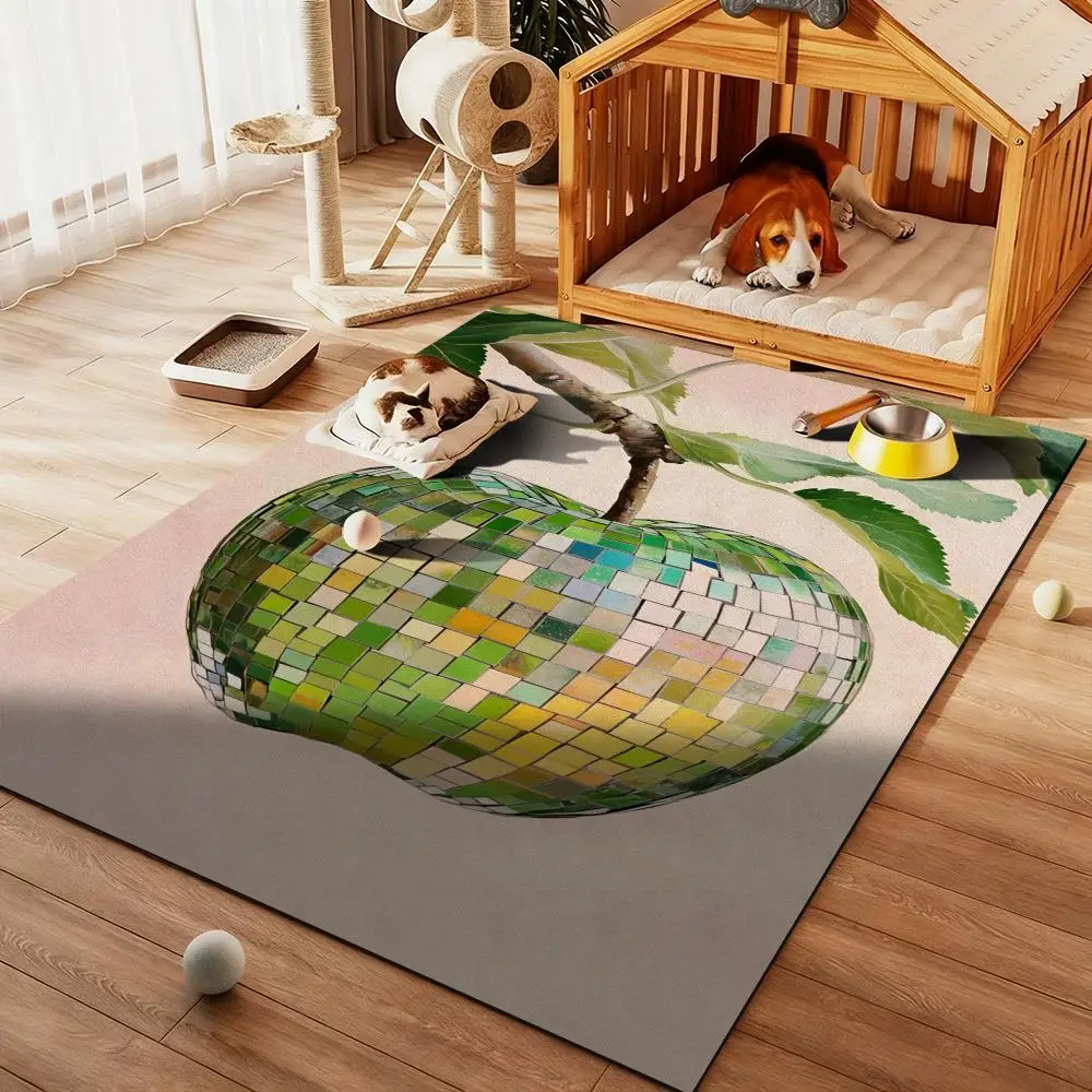 

ins Disco fruit fashion Floor Mat Diatom Bath Mat Absorbent Quick Dry Non-Slip TPR Backing Soft Plush Draining Rugs