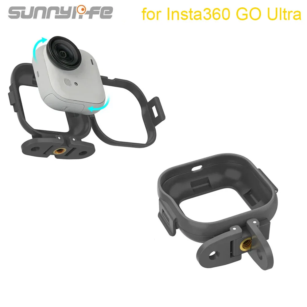 

Sunnylife складной вертикально-горизонтальный кронштейн-адаптер для камеры Insta360 GO Ultra защитная рамка адаптер чехол для крепления на штатив