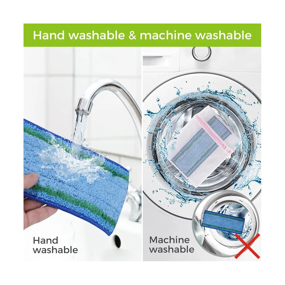 4Pcs Mop Pad Accessories for M6 Series Ultimate Robot Mop,Washable and Reusable Robot Wet Mopping Pads