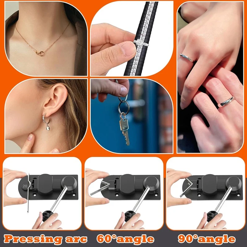 

Кольцегибочный станок, набор инструментов для гибки колец для тяжелой ложки с инструментом для изготовления ювелирных изделий, многофункциональная машина для изготовления DIY-A27R