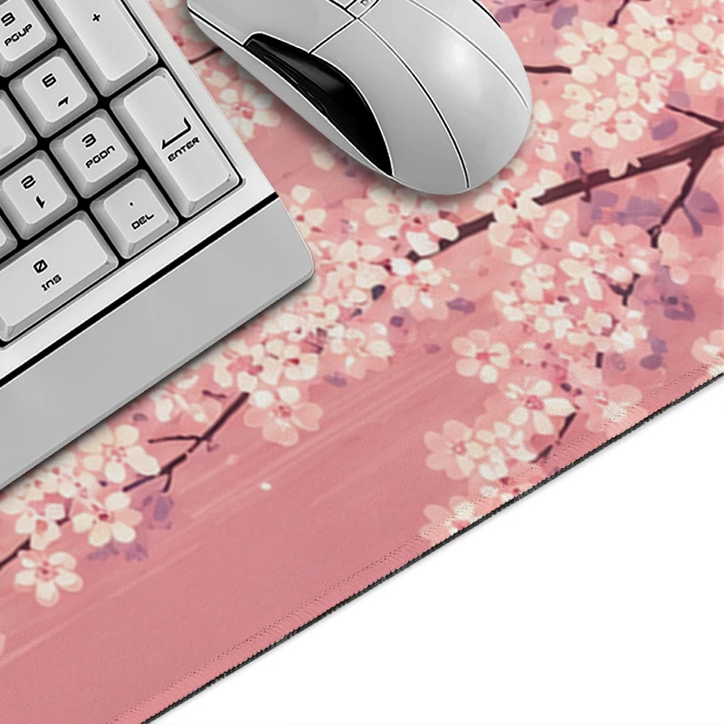 Mount Fuji with Cherry Blossoms Mouse Pad Gaming printon demand Mousepad XXL Playmat Non-Slip Carpet Office Mice Pad Mouse Mats