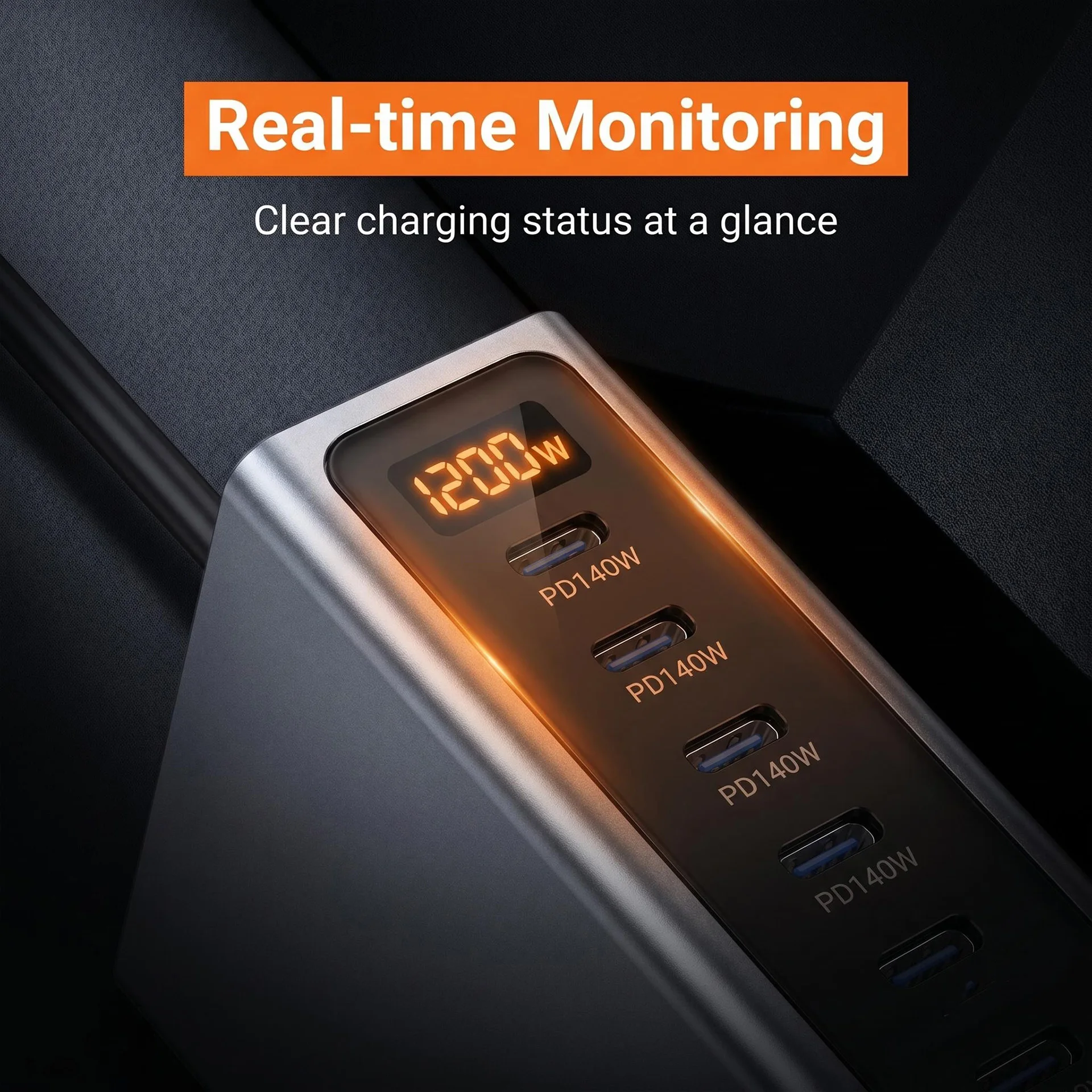 Nouvelle station de charge rapide USB multi-ports PD3.1 1200W GaN pour iPhone, Samsung, Xiaomi, MacBook et tablettes