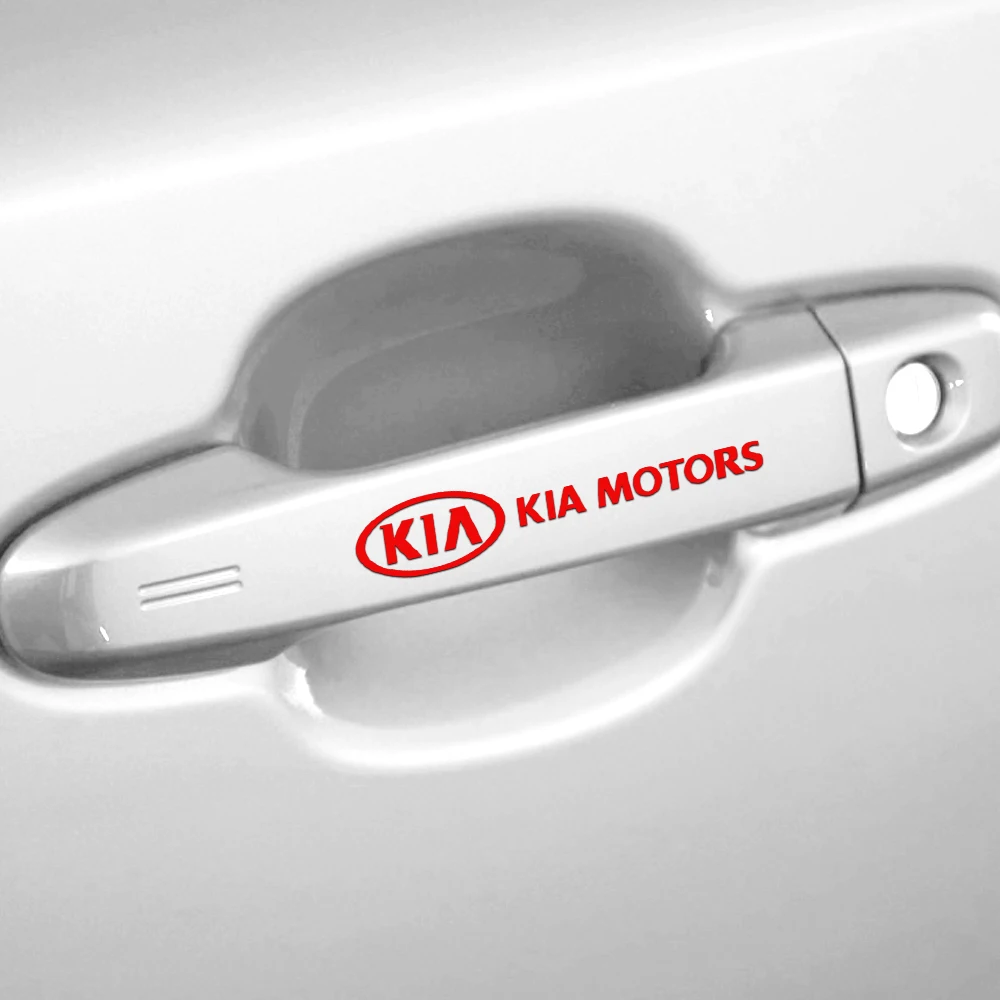4PCS Car Styling Door Handle Sticker Decorative Decal For Kia Sportage Rio Sorento Soul Ceed Forte Cadenza Cerato K2 K3 Picanto view 3