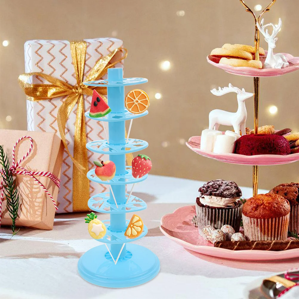 

2Pcs Lollipop Display Stands Versatile Candy Holder Construction Adjustable Shelves Ideal for Candy Buffets