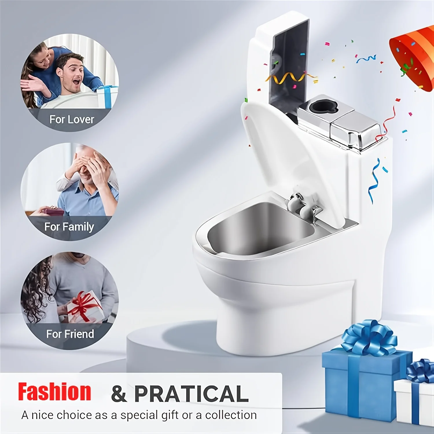 Mini Portable Toilet Small Pendant Inflatable Lighter Open Flame YM073 Fashionable Pendant Retro Small Grinding Wheel Ignition view 2
