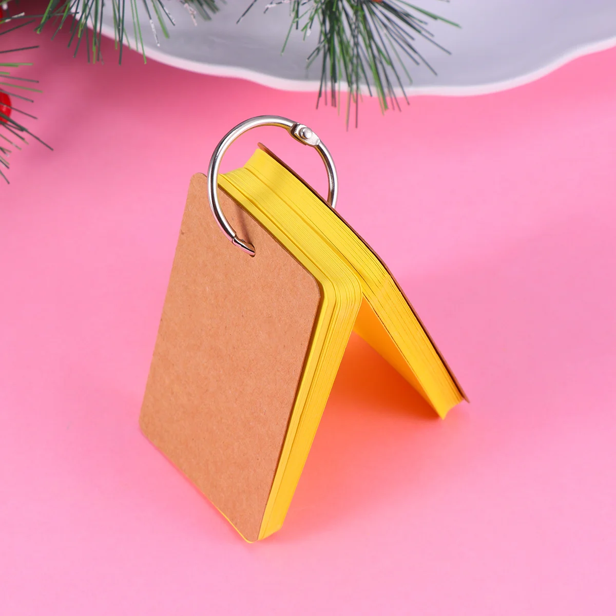 Tarjetas de mensajes con un solo orificio, Mini cuaderno portátil con anillo de Metal para escuela y oficina, Bloc de notas de papel, papelería, 3 uds.