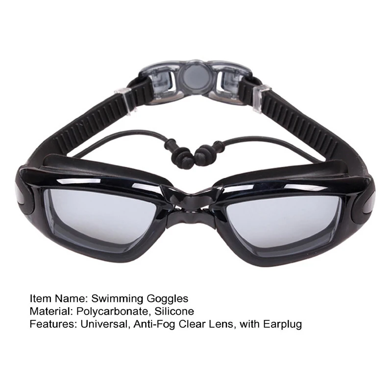 

Professional Swimming Goggles Adult Anti-Fog Swim Glasses Waterproof Adjustable Silicone Swimming Glasses Eyewear Men Women