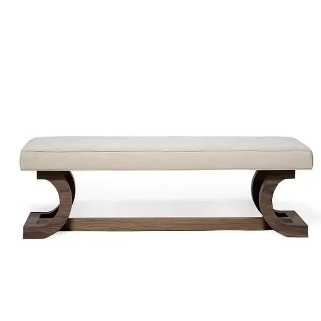 

Maha Bench European Style Teak Wooden Frame Material With Additional Ornaments Beautiful Bench For Restaurant Set