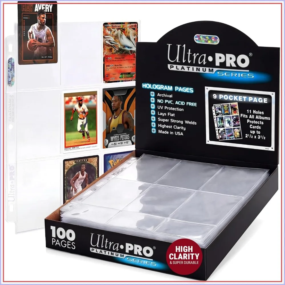 Ultimate 9 Pocket Trading Card Sleeves 100 Pack