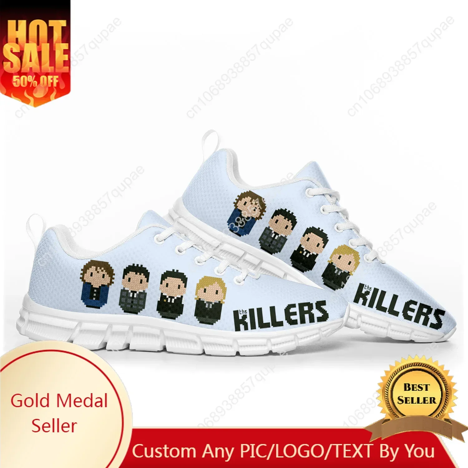 

The Killers Rock Band Pop Sports Shoes Mens Womens Teenager Sneakers Casual Custom High Quality Couple Shoes White