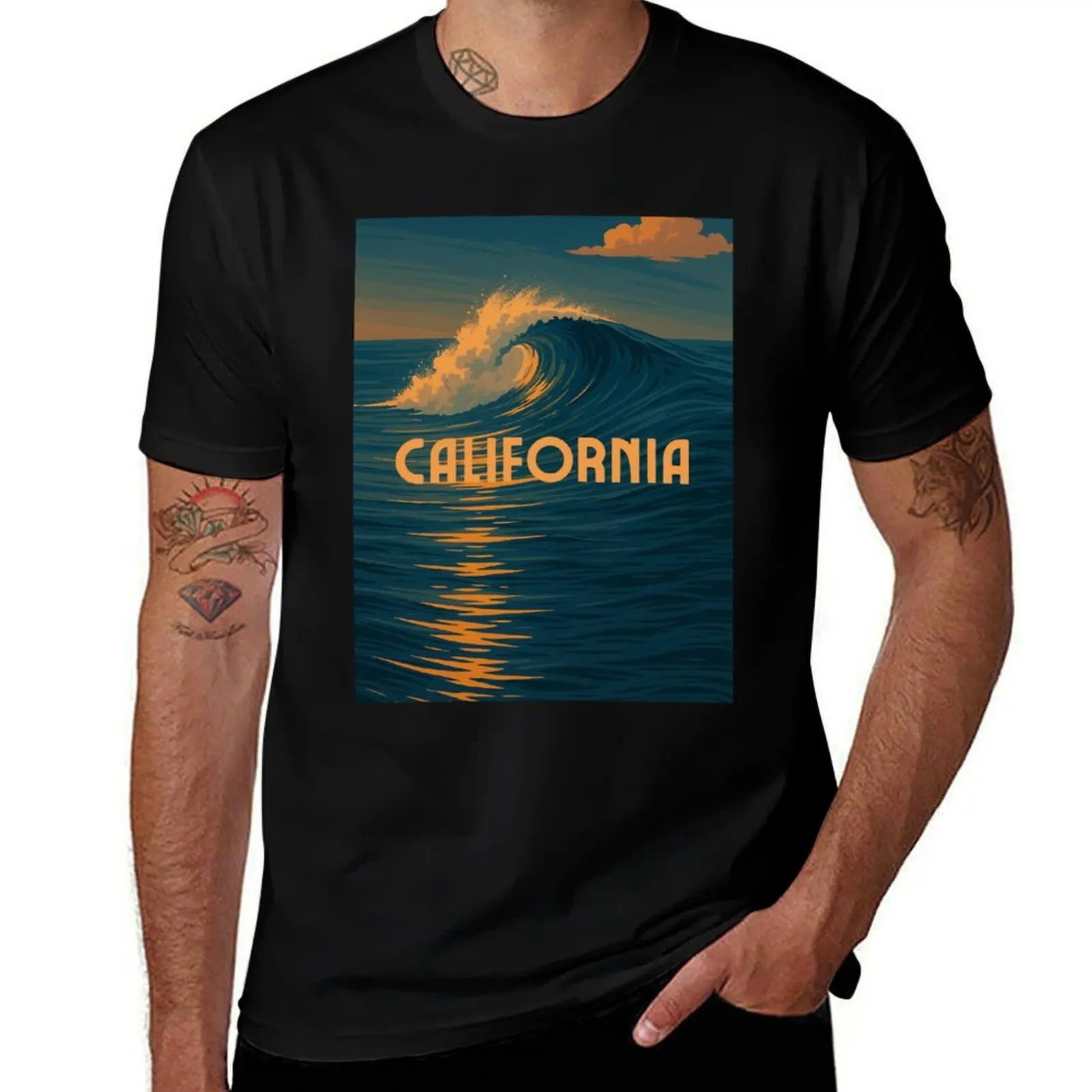 

california T-Shirt valentines clothes anime clothes new edition designer t shirt men