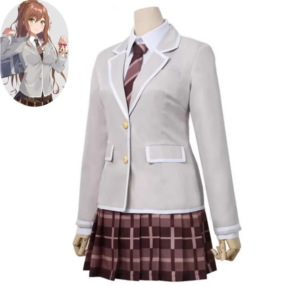 Anime BanG Dream!, BanG Dream Imai Lisa Rimiri Toyama Kasumi Traje de Cosplay para Mulheres, Japonês JK Uniforme Escolar com Peruca, Fato de Festa Kawaii, 3 ° Ano