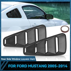 1 Pair Car Auto 1/4 Quarter Rear Side Window Louvers Scoop Cover Trim Panel Air Vent For Ford Mustang 2005-14 Decoration Sticker
