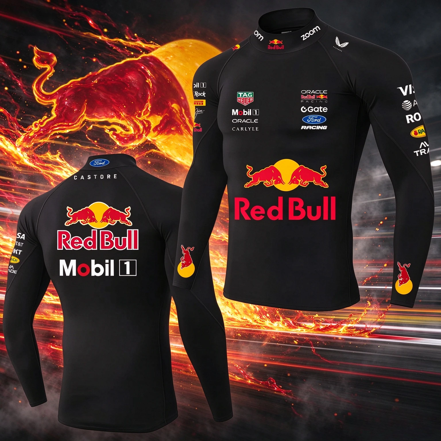 MAX Verstappen Isack Hadjar Driver T-shirt, Red Bull Racing Long Sleeve Racing Uniform, Tight Breathable Cycling Top