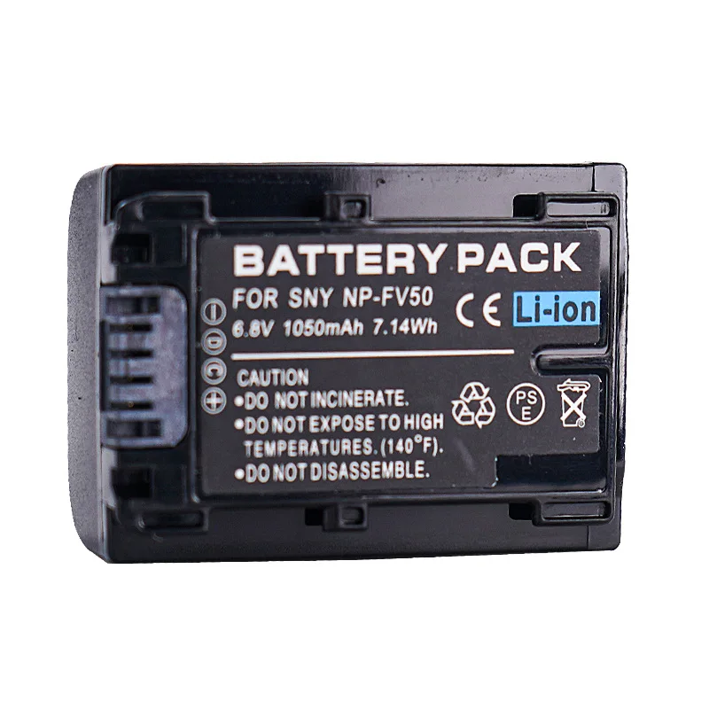 6.8V 1050mAh NP-FV50 Camera Battery For Sony HDR-CX150E 180E 210E 270E 360E 550E Battery