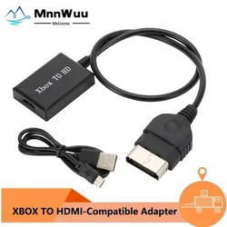 MnnWuu XBox to HDMI-compatible Video Converter Adapter HD 1080P/720P With USB Power Cable For Models Of Original Consoles