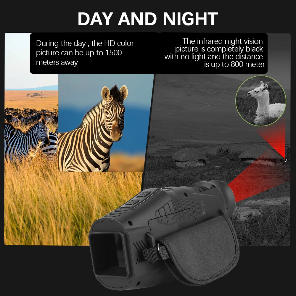 R11 Monocular Night Vision Device Ultra Light Infrared Camera Outdoor Day Night Dual Use Full Multifunctional Infrared Telescope