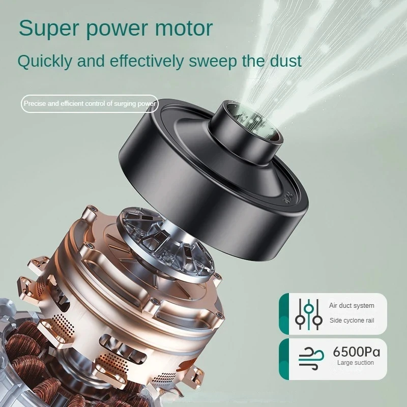مكنسة كهربائية متعددة الوظائف 4 في 1 محمولة باليد، مكنسة كهربائية لاسلكية بفلتر HEPA لأرضية السيارة المنزلية #3