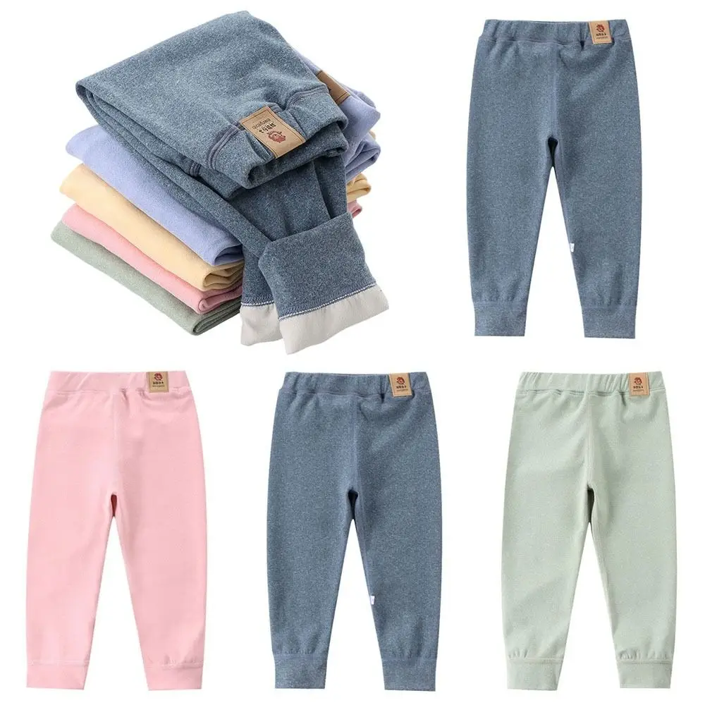 Big Size Winter Children's Fleece Warm Pants Velvet Full Length Kids Base Pants Autumn Winter Long Johns