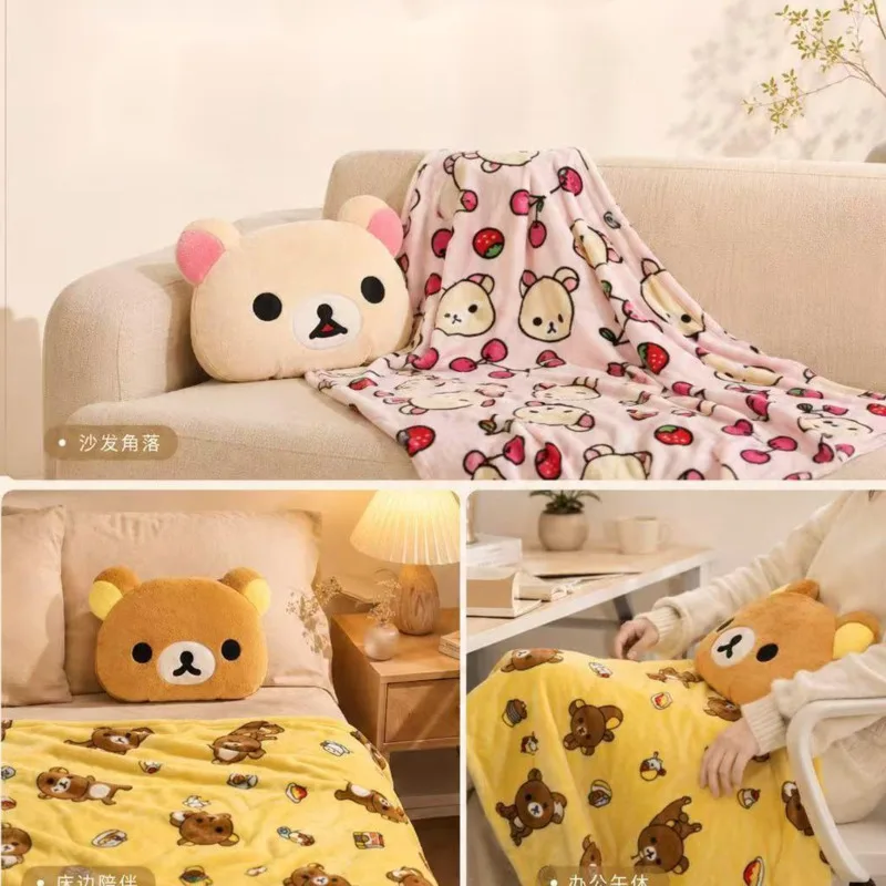 37x20x14cm Multifunctional Plush Pillow Blanket Foldable Portable Stuffed Cushion Soft Nap Quilt Office Car Travel Sofa Bed Gift