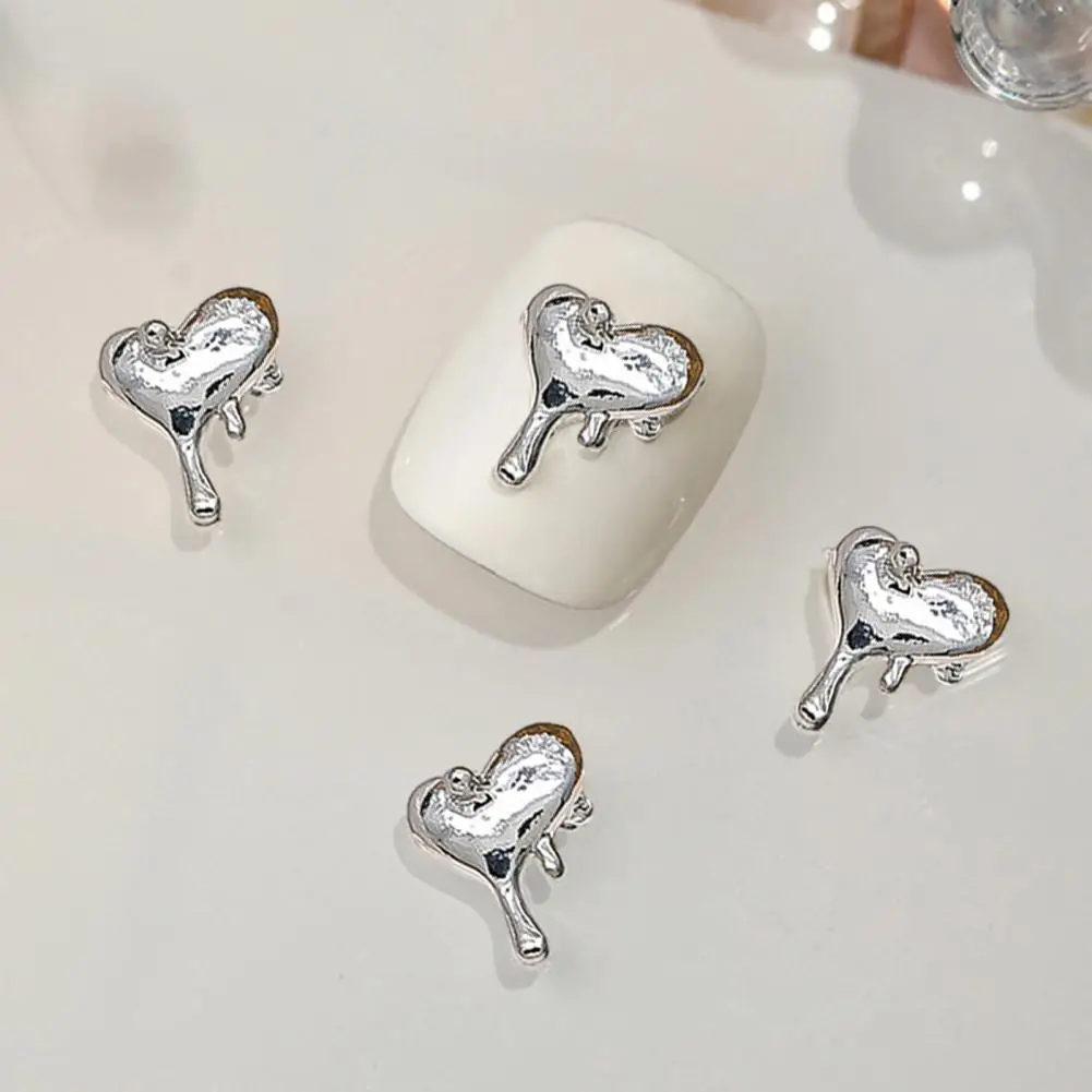 Phone Case Decoration 3d Nail Charms Nail Charms Shining 3d Water Drop Heart Design for Diy Manicure Phone Case Salon/home