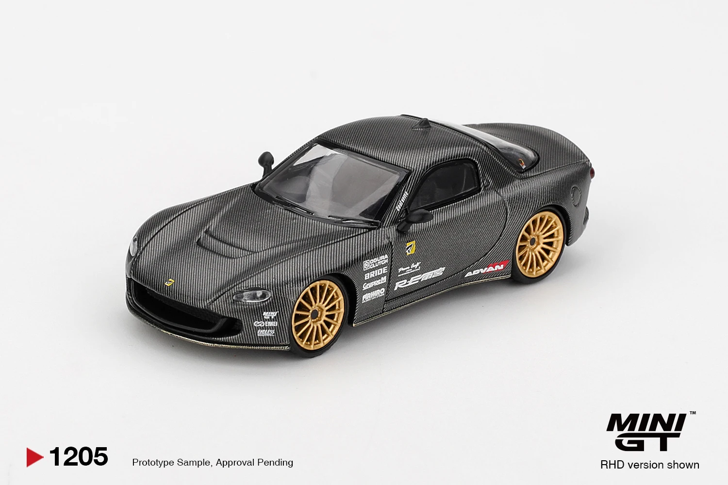 MINIGT 1/64 Mazda RX-7 RE-Amemiya Matsukiyo KOKU 3 MGT01205-CH Cars Alloy Diecast Metal Model Kids Toys Boys
