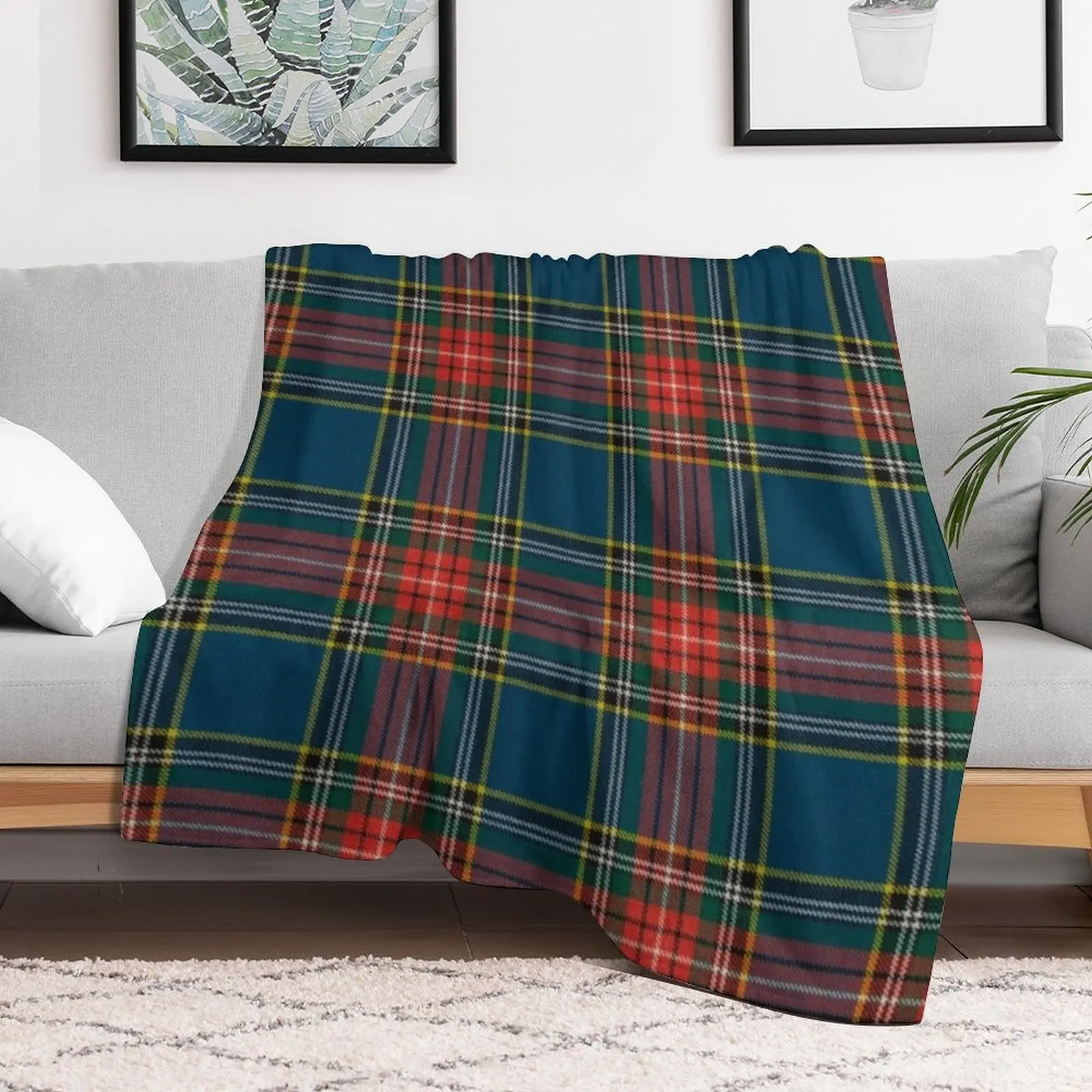 MacBeth Scottish Tartan Throw Blanket Soft Cozy Blanket for Pet Kids Adults