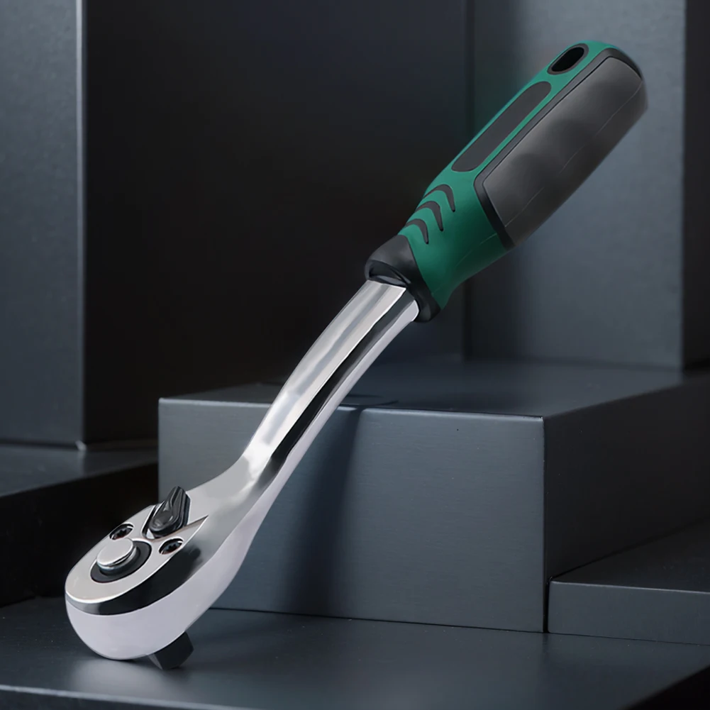 1/4 Inch 3/8inch Multifunctional Socket Spanner Quick-Release 72 Teeth Drive Ratchet Spanner Swivel Ratchet Wrench for Vehicle