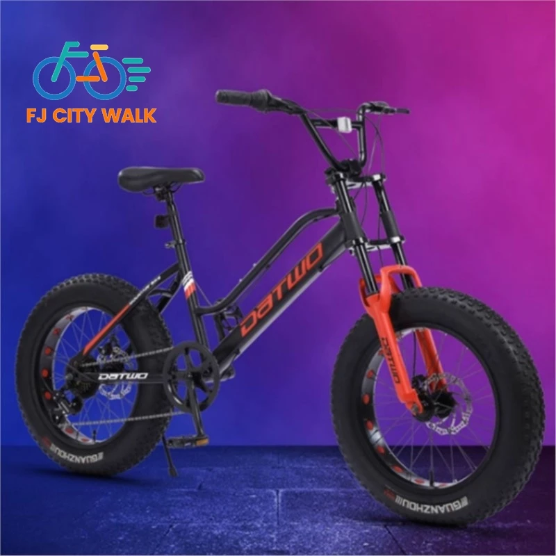 FJ High Carbon Steel Mountain Bike Variable Speed Off-road Beach Snow Bike 20 Inch Wide Tire Bike For Male And Female Students