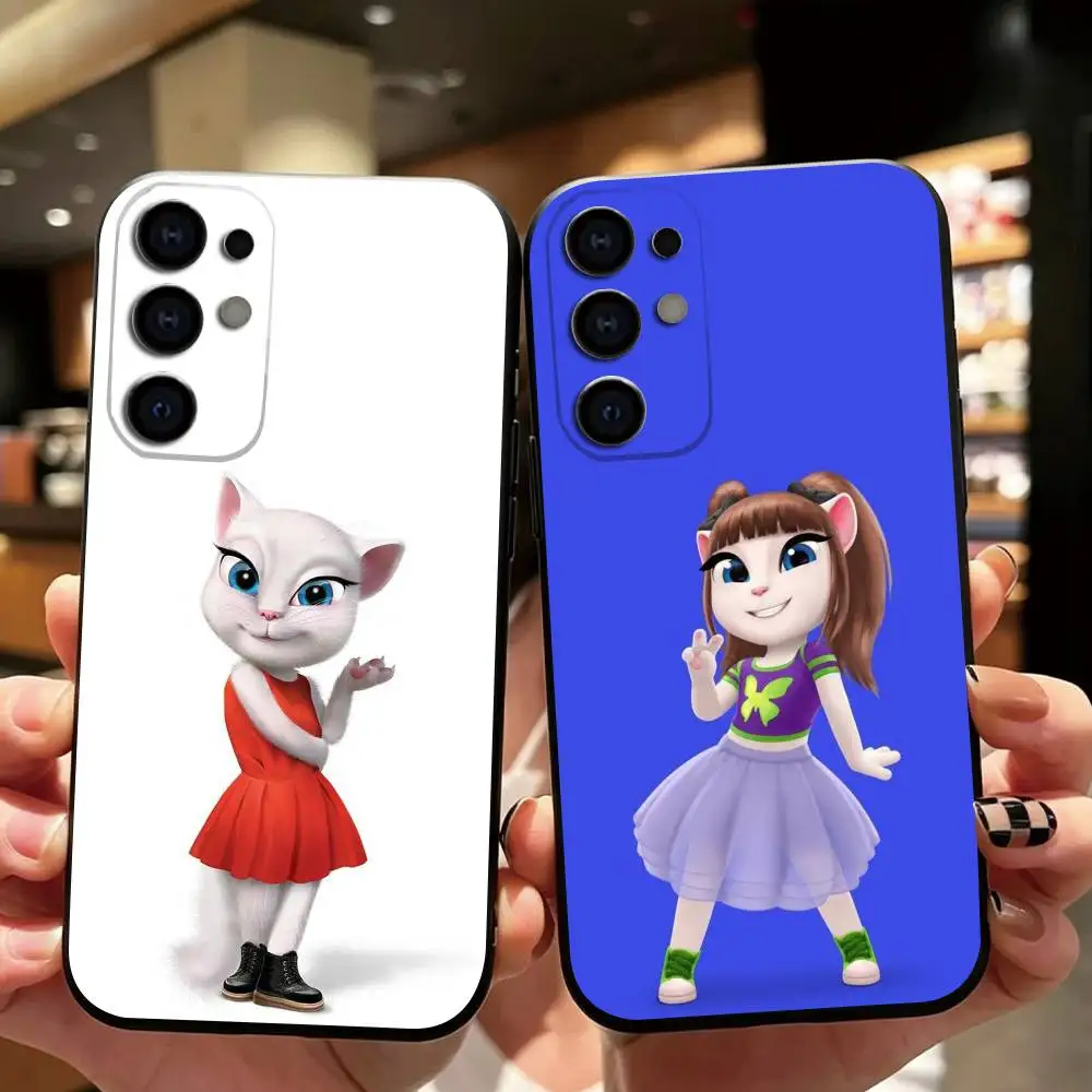 Game My Talking Angela Phone Case For Samsung S26,S25,S24,S23,S22,S21,S30,Ultra,Plus,Fe,Soft Silicone Black Cover Gift