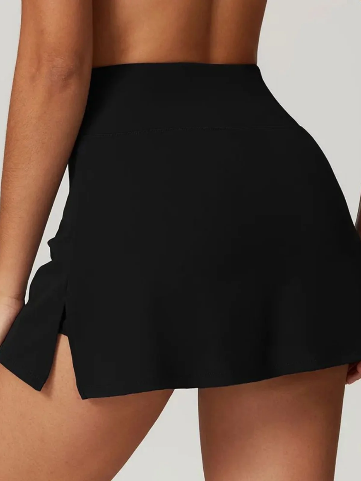 تنورة رياضية عالية الخصر للنساء، سراويل كاجوال عصرية ضيقة، مقاس عادي، رفيعة عالية الخصر، رياضية