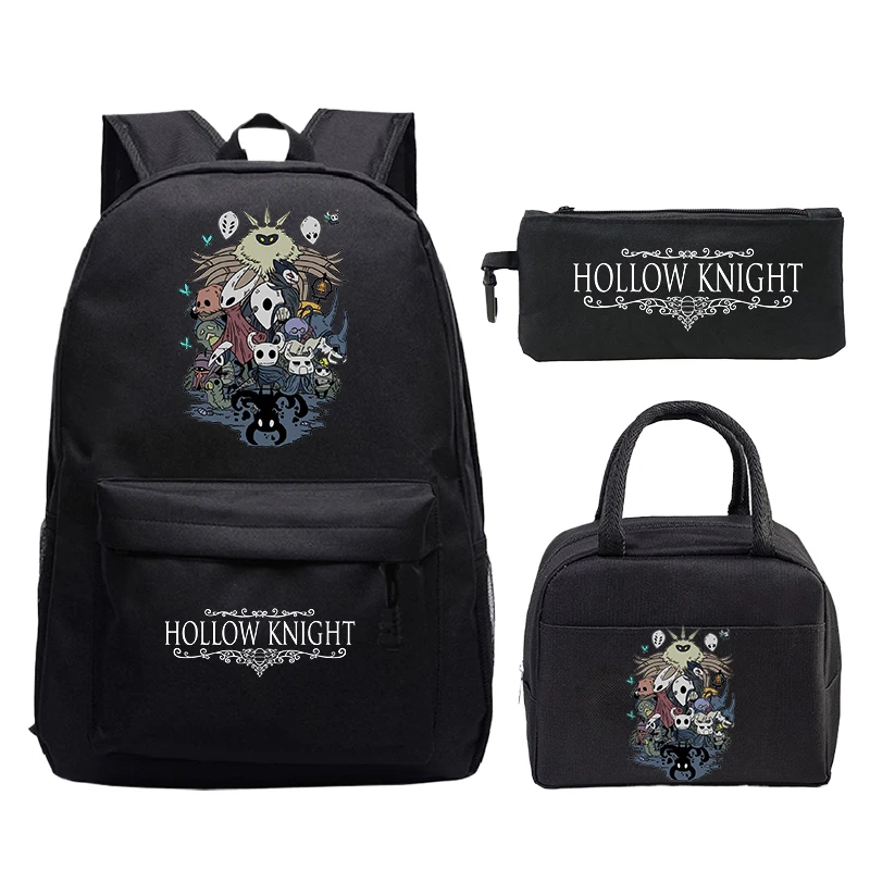 Hollow Knight Print 3Pcs/Set Backpack Students Boy Girl Back To School Bookbag Shoulder Bag Teenager Travel Rucksack Pencil Case