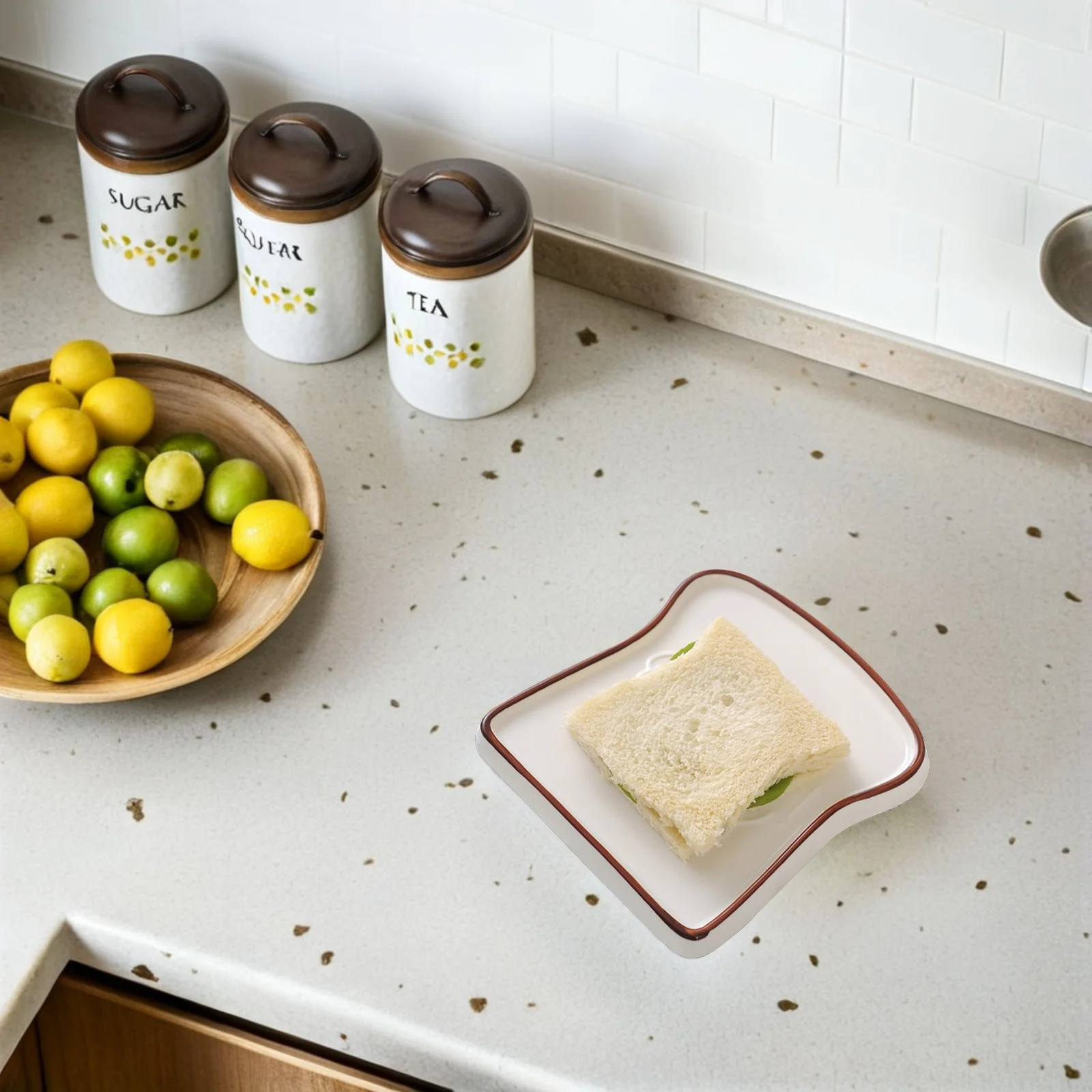 

Креативная керамическая тарелка в форме тоста в форме хлеба, матовая глазурованная, простой стиль для ужина, ежедневных блюд, фарфоровая тарелка для тостов, поднос для еды