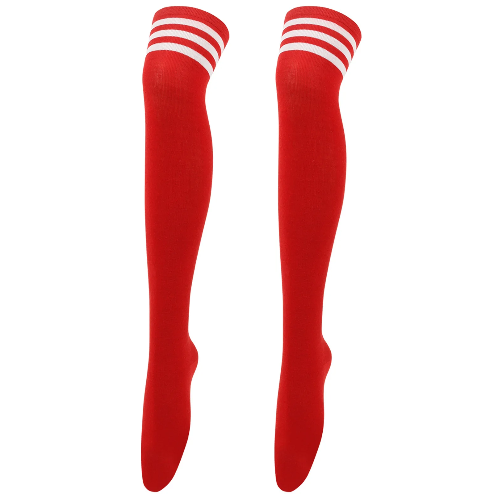 Frauen JK Strümpfe Halloween Party Cosplay Socken Über Knie Oberschenkel Socken Warme Strumpf Frauen Boot Socke Triple Streifen Lange Socken – Detail 19