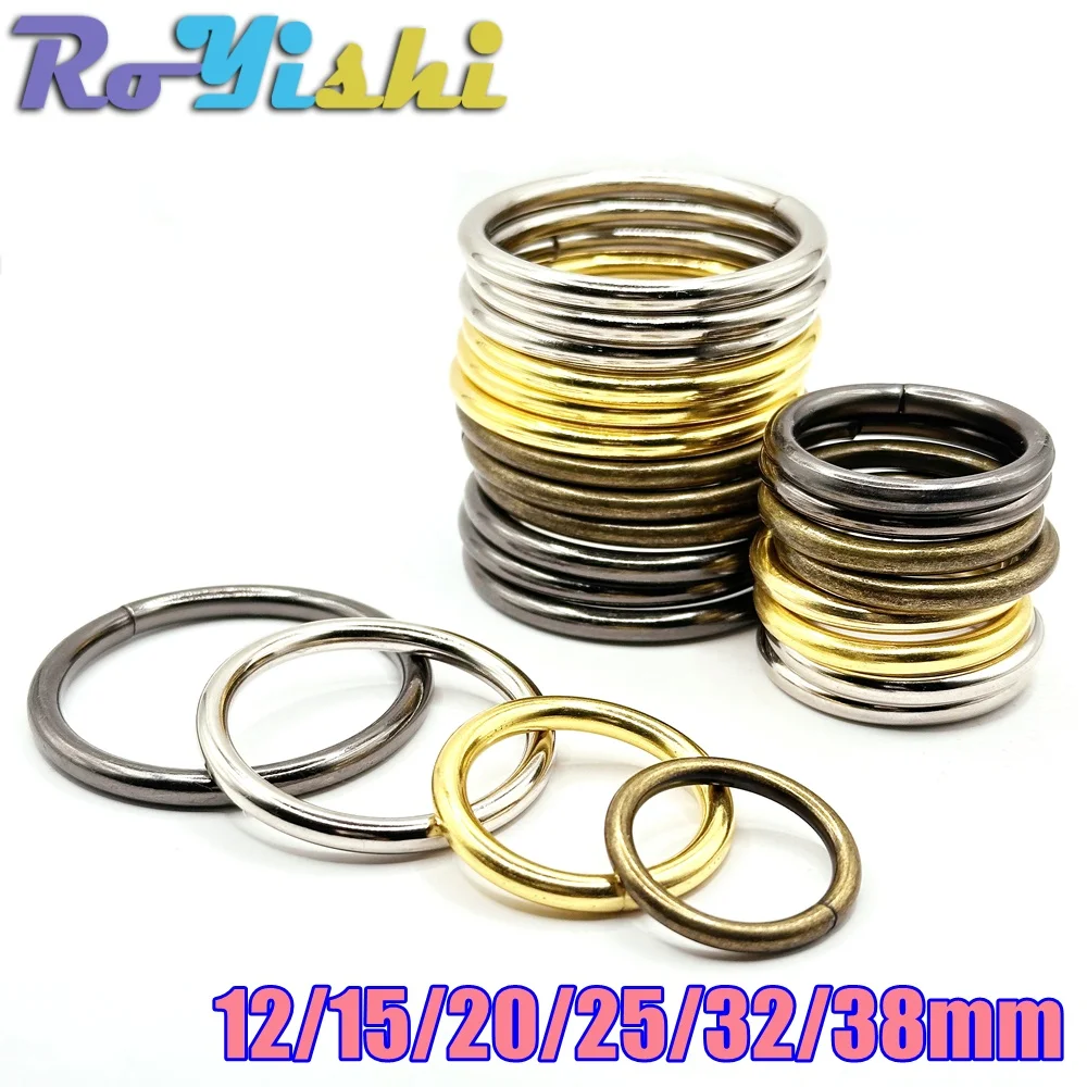 20 piezas llavero con hebillas de anillo redondo de Metal colorido para Collar de mascota, correas para bolso, ganchos para correa, bucles, accesorios de Hardware para bolso