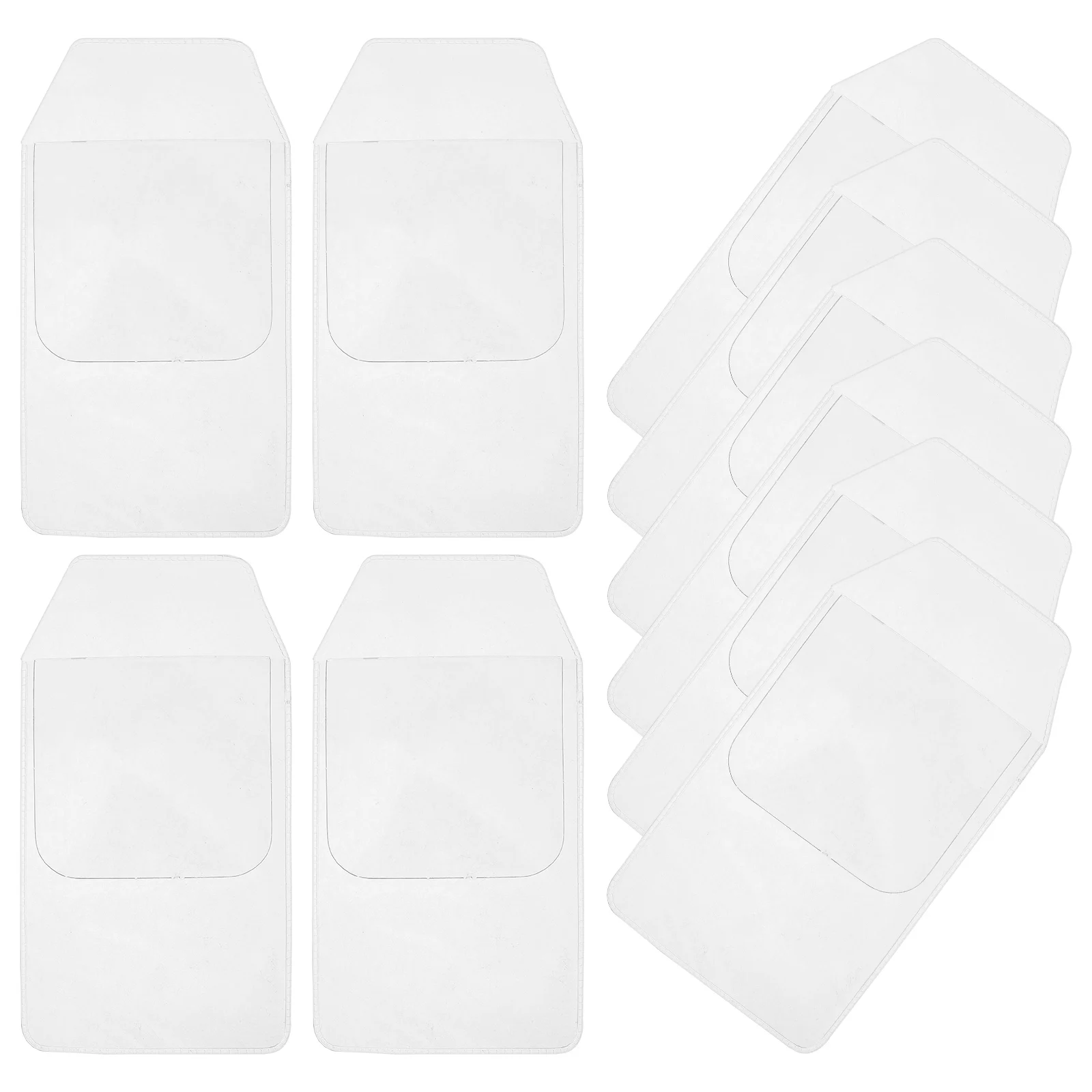 

10 pcs Pvc Waterproof Pen Bag Leak-Proof Scratch-Resistant Pencil Case Multi-Use Trapezoid Cellphone Coin Bag